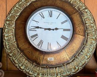 #110 large metal clock battery 24 round $20.00