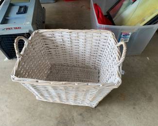 #118 white basket 21x16x12 $20.00