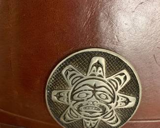 #157 hand tooled leather purse cross body $20.00