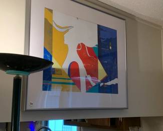 #164 signed abstract expressionism print 36x30 $100.00