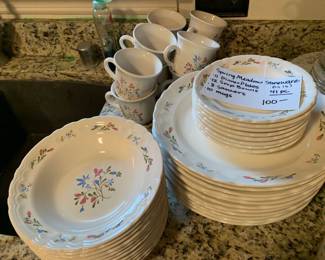 #171 spring Meadow stone ware 41 pieces $100.00