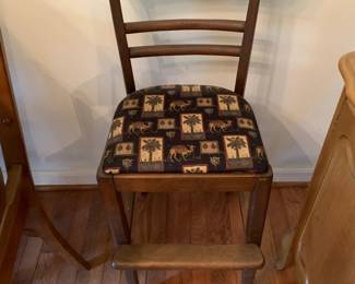#122 small high chair 22 high $30.00