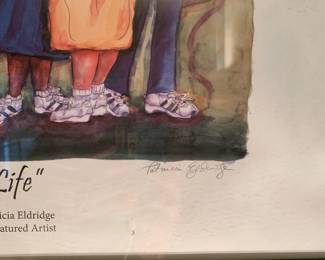 #162 "sister for life" signed print by Liz Hurley ribbon run featured artist Patricia Eldrige 24z19 $40.00