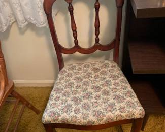 #77 fruit carved wood chair $35.00