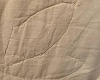 #52 82x82 handstitched blue and cream quilt $65.00