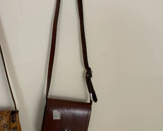 #157 hand tooled leather purse cross body $20.00