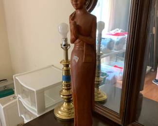 #155 Ceramic women figure 31 tall $20.00