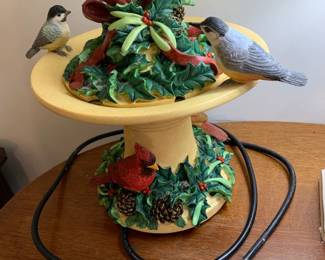 #27 Lenox Holiday fountain w birds $75.00
