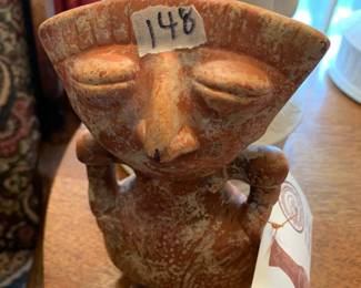 #148 Handmade Aztec reproduction figurine 7.5 tall $20.00