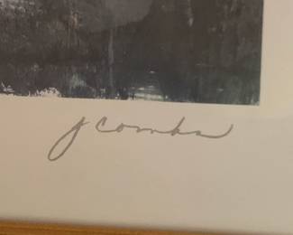 #153 signed print 24x30 gold signed by artist $120.00