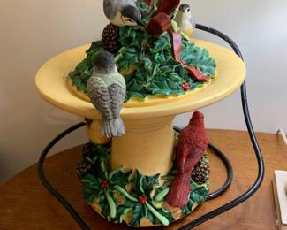 #27 Lenox Holiday fountain w birds $75.00