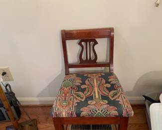 #21 harp back chair with storage In seat $75.00
