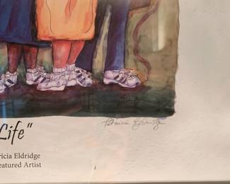 #162 "sister for life" signed print by Liz Hurley ribbon run featured artist Patricia Eldrige 24z19 $40.00