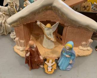 #140 ceramic nativity scene 6 pieces $30.00