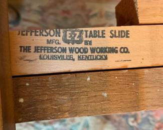 #1 Jefferson wood work dining table with 1 leaf and 6 chairs 60-72x41x39 $220.00