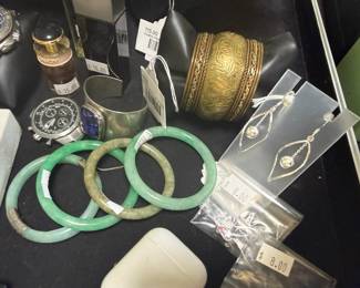 Jade Bracelets, Etched Elephant Cuff Bracelet 