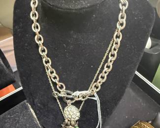 Guess Heart Toggle Necklace