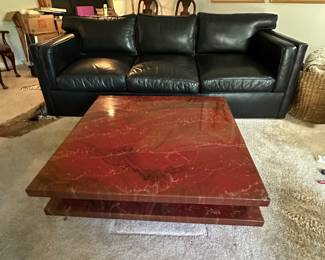 2 Tier Marbleized Coffee Table $4000