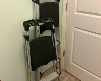 Pair of Folding Aluminum Step Ladders