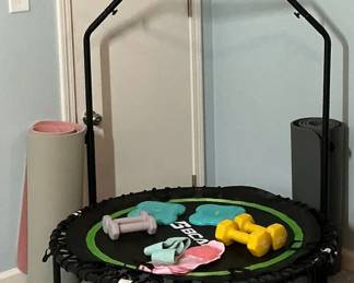 Exercise Trampoline with Fitness Accessories