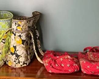 Vera Bradley Quilted Handbag Collection 4 Pieces