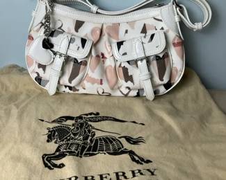 Burberry Heart Print Shoulder Handbag with Dust Bag