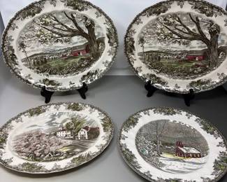 Johnson Bros, The Friendly Village, 4 Serving Plates