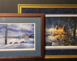 Signed PrintsTerry Redin Sweet Memories , Harry Lamar Richardson Deer In The Moonlight