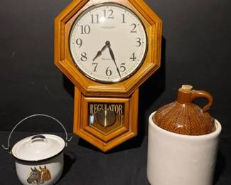 Vintage Style Clock, Crock And More
