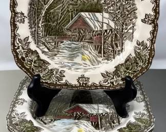 Johnson Bros, The Friendly Village, 12 Lunch Plates