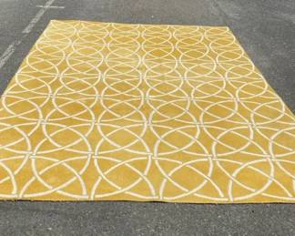 Yellow And White Rug