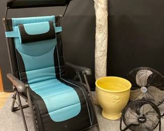 Zero Gravity Chair, Hammock, Planter And Fans
