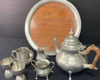 Vintage Pewter Williamsburg Stieff Tea Pot And More