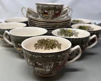 Johnson Bros, The Friendly Village, 12Tea Cups 12Saucers