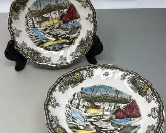 Johnson Bros, The Friendly Village, Set of 12 Saucers
