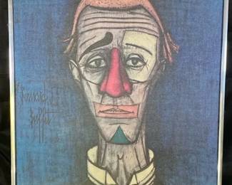 Bernard Buffet Head Of A Clown Print