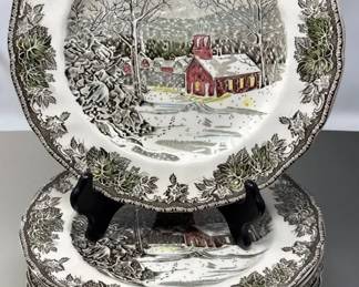Johnson Bros, The Friendly Village, 12Dinner Plates