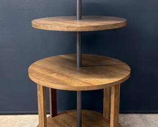 Wood And Metal Round Display Piece