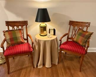 Pair of wood armchairs