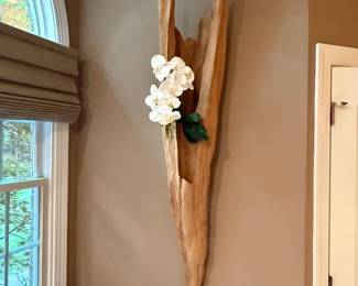 Driftwood wall sculptural vase