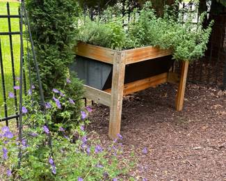 Raised herb garden