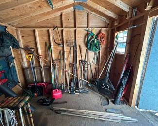 Shed full of tools/gardening supplies