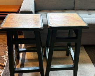 Handpainted farmhouse stools - made in Europe