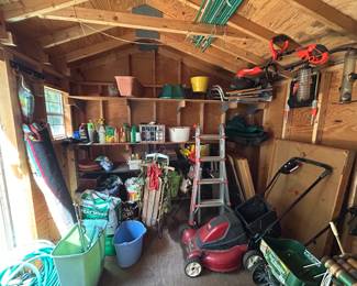 Shed full of tools/gardening supplies