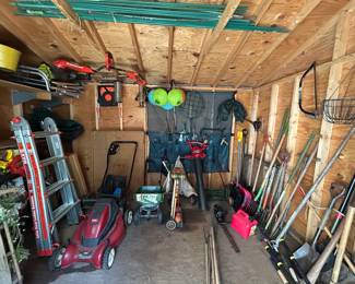 Shed full of tools/gardening supplies