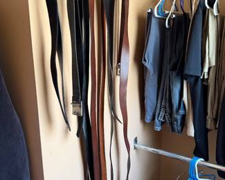 Men's belts, clothes, shoes