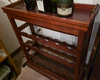 Solid wood wine rack