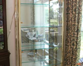 Brass Frame Curio Cabinet