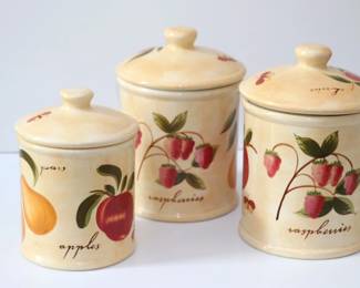 Provence Pattern Ceramic Canister Set