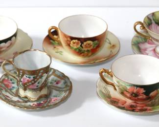 Beautiful Porcelain Teacups and Saucers